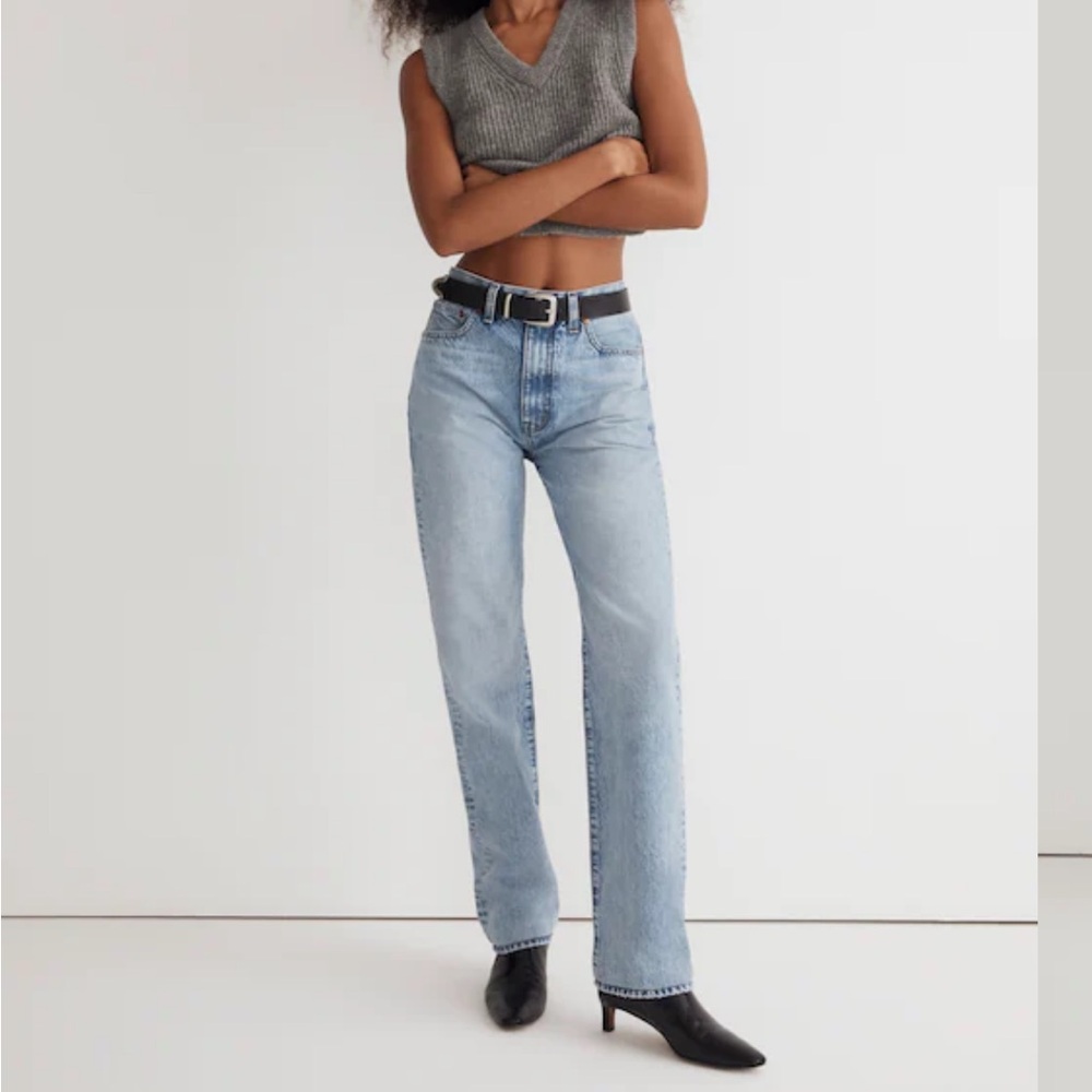 madewell 90s straight high rise rigid jeans size 25